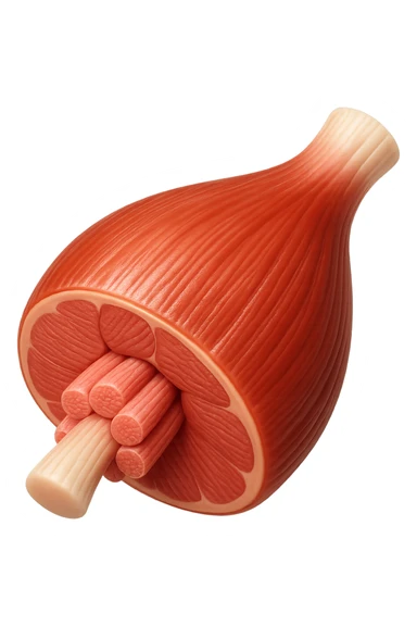 EMOJI STILE IPHONE 3D DI una porzione di tessuto muscolare umano anatomico realistico, FALLO MOLTO REALISTICO IN 3D sticker