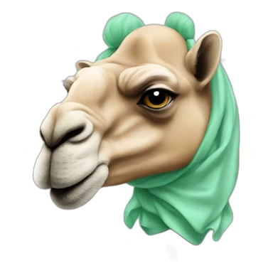 A fast camel green  And mint sticker