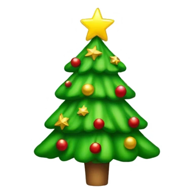 Christmas tree with bow on top sticker