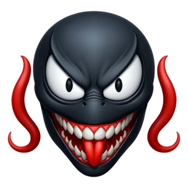 Venom with no pupils  sticker