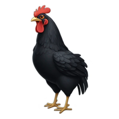 big black chicken sticker