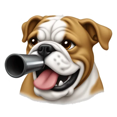 Bulldogs blowing a whistle. sticker