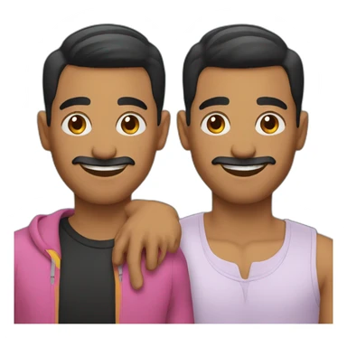 Latin gay couple sticker