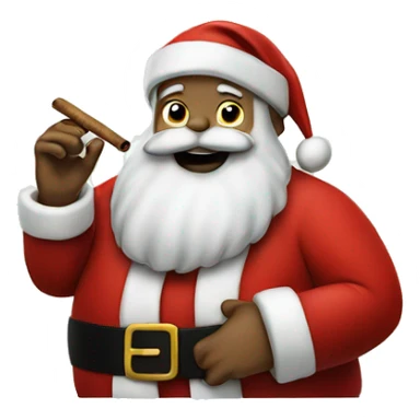 Santa smoking a cigar sticker