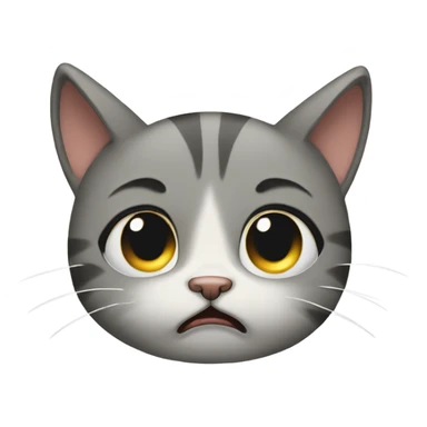 crying cat with tears sticker