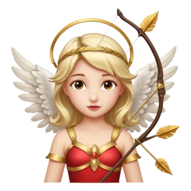 girl with cupid clothes sticker