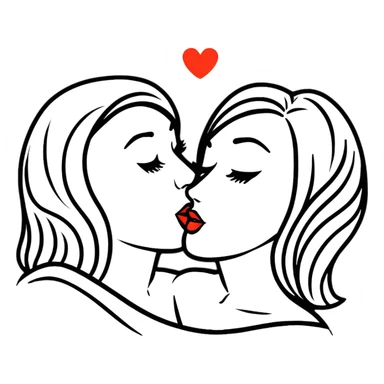 hot romantic kiss sticker