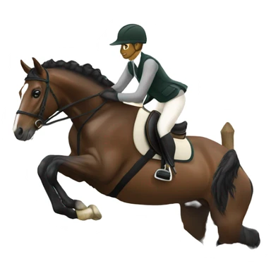 a hunter jumper horse sticker