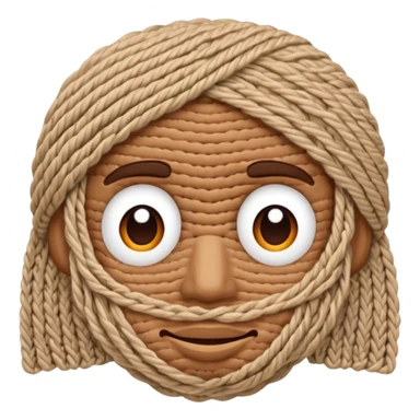 full face look like knitted sticker