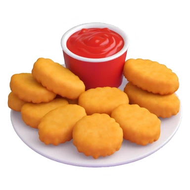 chicken mcnuggets with ketchup dip sticker