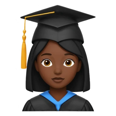 graduation cap on top of a person silhouette sticker