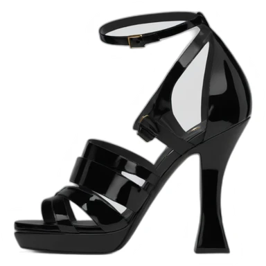 Ysl TRIBUTE heel SANDAL black PATENT LEATHER sticker