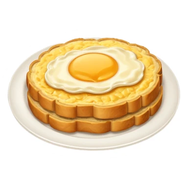 bread omelette in plate  sticker