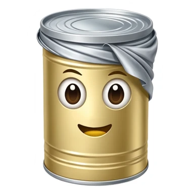 crumpled tin can sticker