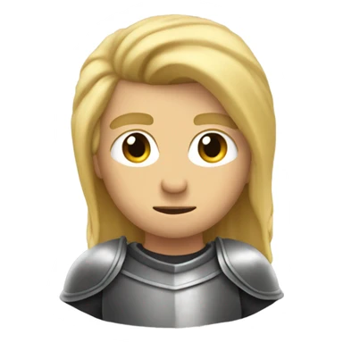 knight longish blonde hair rear back sticker