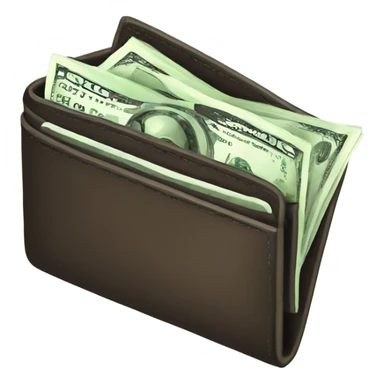 wallet full of cash sticker