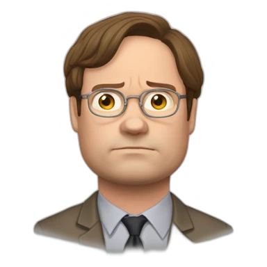 dwight schrute remain calm sticker