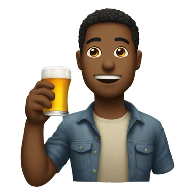 frat boy drinking beer sticker
