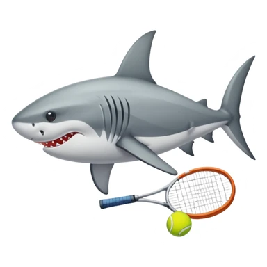 Tiburón con tenis Nike  sticker