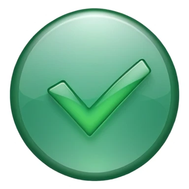 green check mark sticker