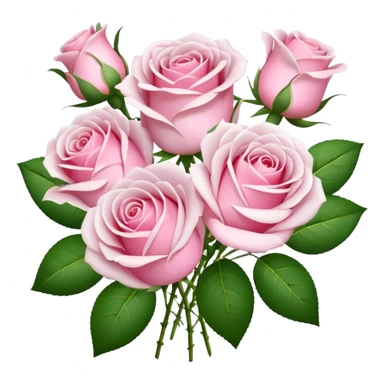 pink and white roses bouquet sticker
