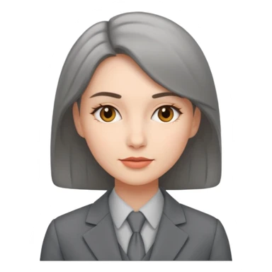 woman with gray suit sticker