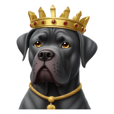A burgundy-colored Cane Corso as the emperor of Rome with a leafy crown. sticker