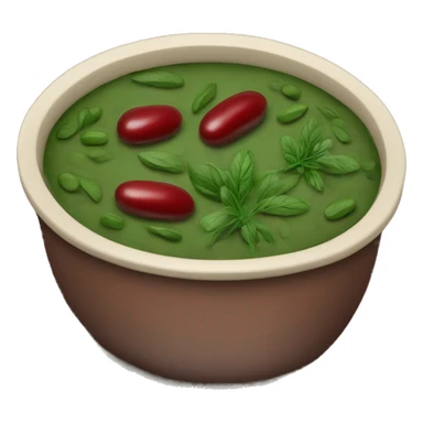Dark green herb stew with red kidney beans  sticker
