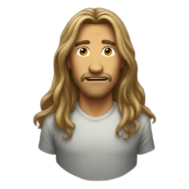 Man with long hair who can enrage everyone sticker