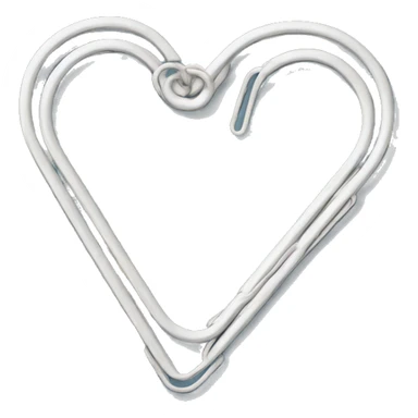 paper clip heart  sticker