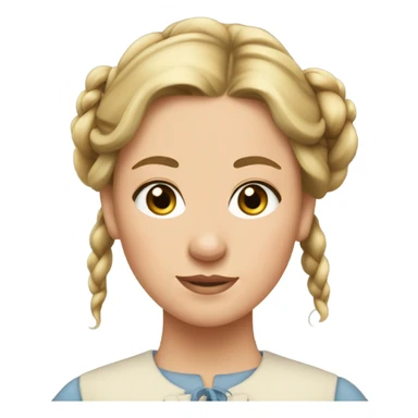 Caroline ingalls blonde hair in bun sticker