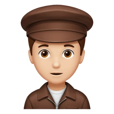 chocolate brown y2k newspaper boy cap only sticker