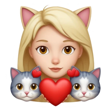 coeur et chats sticker