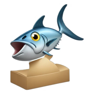 Tuna fish on the phone  sticker