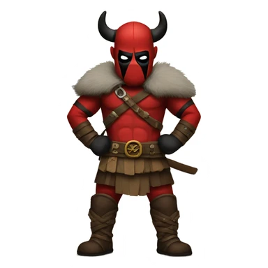 Viking costume Deadpool sticker