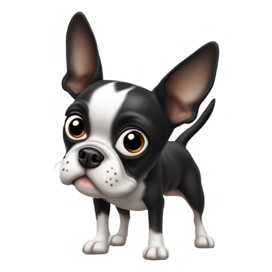 Boston terrier farting  sticker