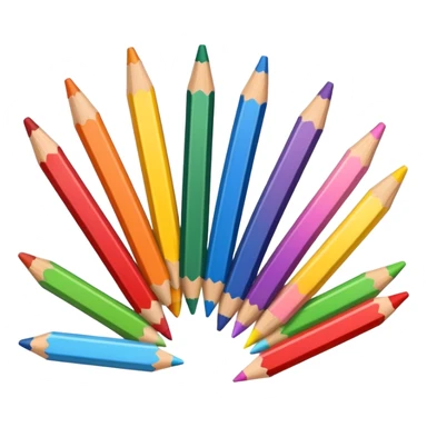 A set of color pencils sticker
