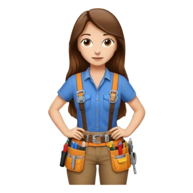 beautiful girl with long brown hair constructing new lounge room area with tv and couch sticker