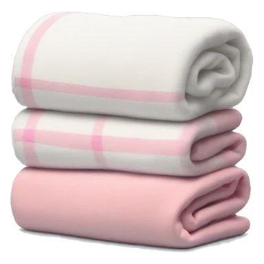 Plad white and pink blanket folded  sticker