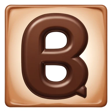 Letter S made out of chocolate sticker