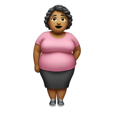 Obese woman sticker