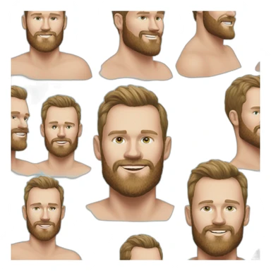 Jonathan Toews as beach bum with beard sticker