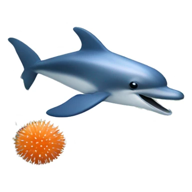 aquarium with sea urchin and dolphin sticker