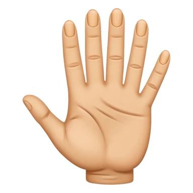 Hand emoji, little finger raised, all others folded. sticker