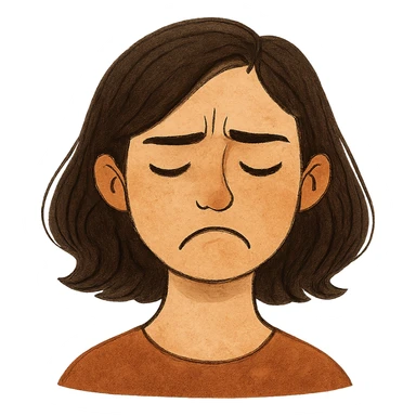 disappointed, frown sticker