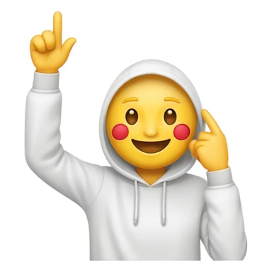 Soft smiling yellow face emoji dabbing sticker