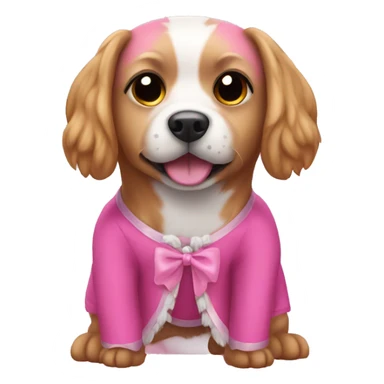 pink costume for a dog sticker