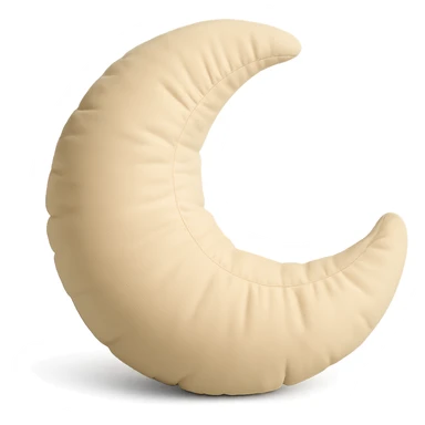 crescent moon with a soft and plush look, cushion style sticker