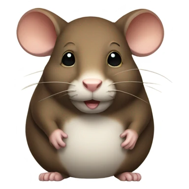  brown Fat rat sticker