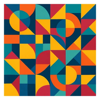 colorful abstract geometric pattern sticker